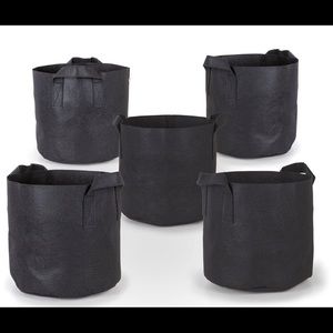 5-Pack 2 Gal Grow/Aeration Fabric Pots w/Handles